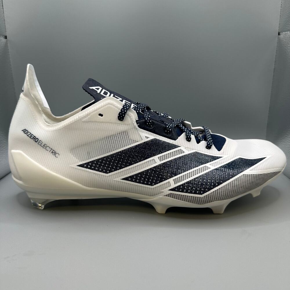 Adidas Adizero Electric Football Cleats Men Size 12.5 White Navy Blue IE6290 NEW